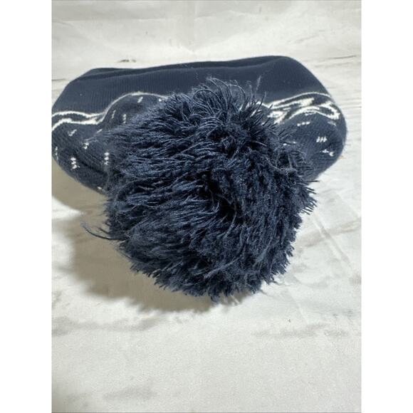 Adults' Unisex Katahdin Pom Hat, L.L.Bean Logo Navy Blue - Picture 7 of 7